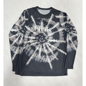 Huk Performance Shirt Gray Tie Dye Long Sleeve Crew Neck Fishing Men’s Large